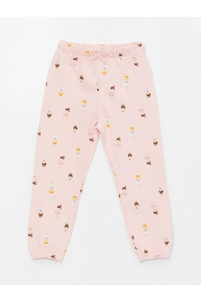 LCW Baby Elastic Waist Printed Baby Girl Sweatpants - LC WAIKIKI