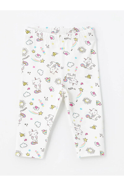 LCW Baby Elastic Waist Printed Girls Leggings 2 Pack - LC WAIKIKI (1)