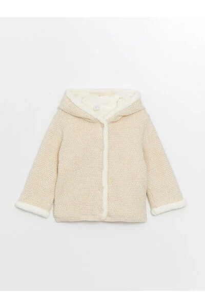 LCW Baby Hooded Knit Girl Baby Cardigan - LC WAIKIKI