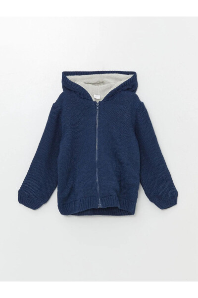 LCW Baby Indigo Hooded Knit Cardigan - 1