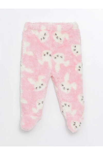 LCW Baby Pink Printed Hoodie and Jogger Set for Girls - 4