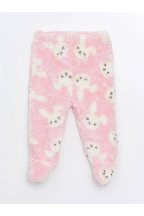 LCW Baby Pink Printed Hoodie and Jogger Set for Girls - 4