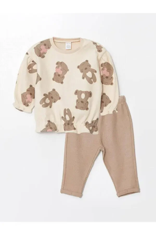 LCW baby Printed Crew Neck Long Sleeve Printed - 1