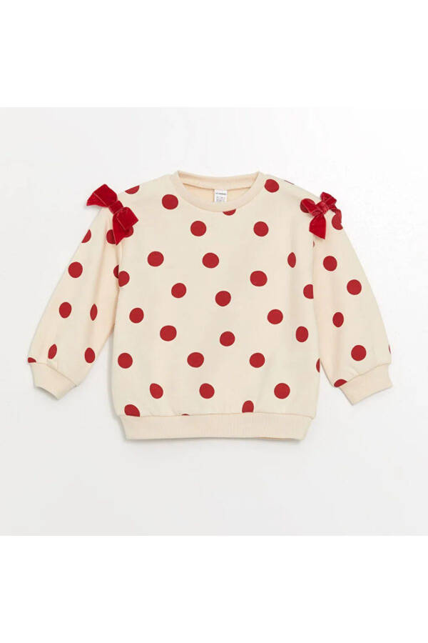 LCW baby printed round neck long sleeve girl sweatshirt - 1