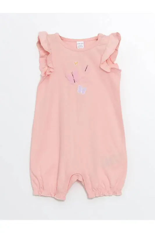 LCW baby pushti pushti qiz chaqaloq tugmalari bilan jihozlangan kombinezoni 2 dona to'plam - 2