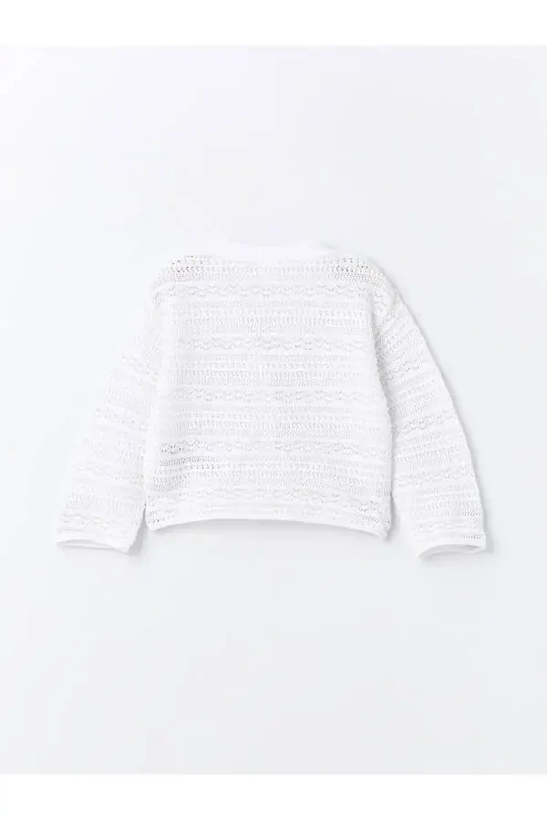 LCW Baby V Neck Girls Knit Cardigan - 2