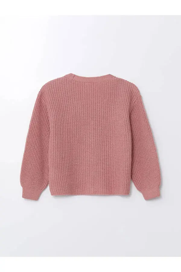 LCW Baby V Neck Knit Baby Girl Cardigan - 8