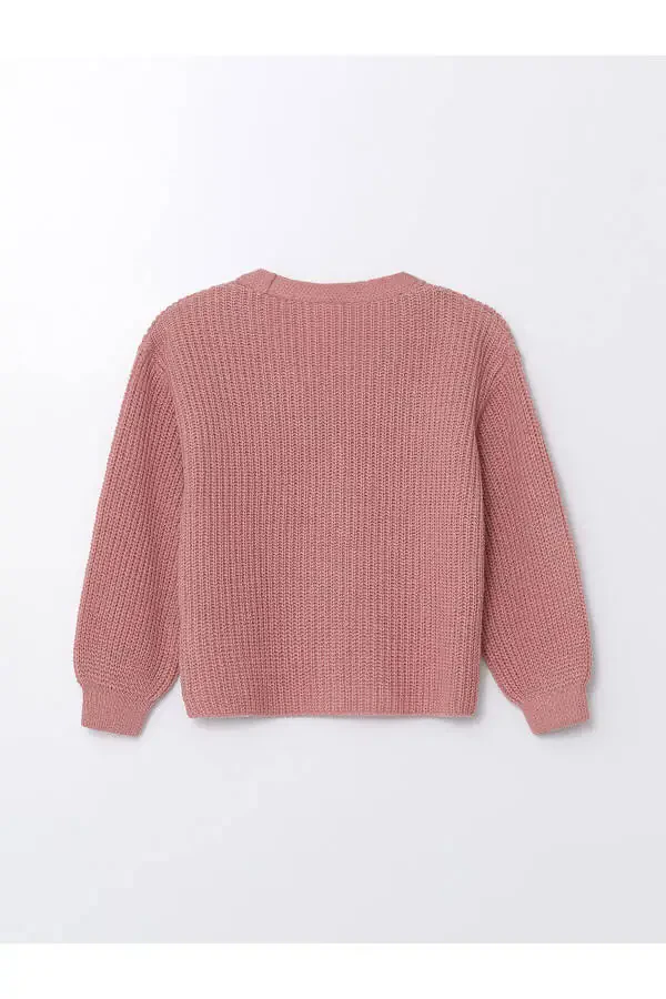 LCW Baby V Neck Knit Baby Girl Cardigan - 6