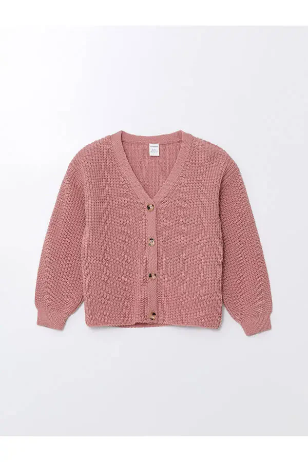 LCW Baby V Neck Knit Baby Girl Cardigan - 1