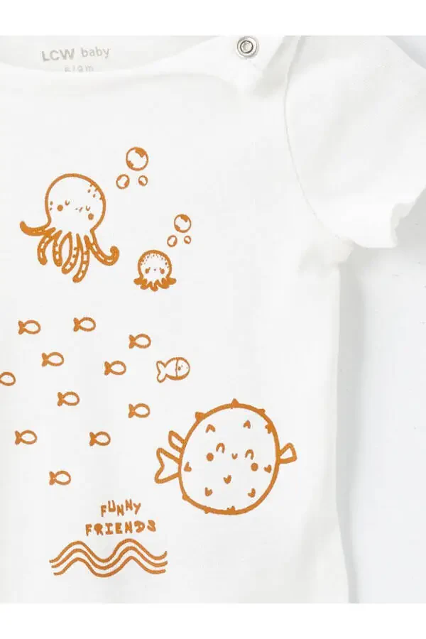 LCW baby Velosiped Yoqali Qisqa Yengli Bosmali O'g'il Bola Chitmali Body va Shim 2'li To'plam - 6