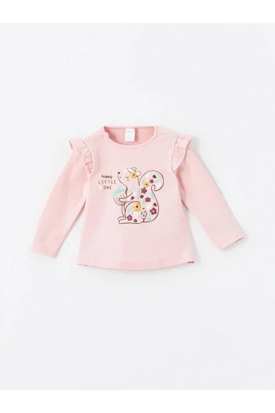 LCW baby Velosiped yoqali uzun yengli bosma qizaloqlar uchun bluzka va tayt 2 tadan iborat to'plam - 2