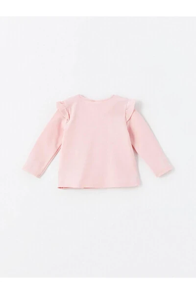 LCW baby Velosiped yoqali uzun yengli bosma qizaloqlar uchun bluzka va tayt 2 tadan iborat to'plam - 4