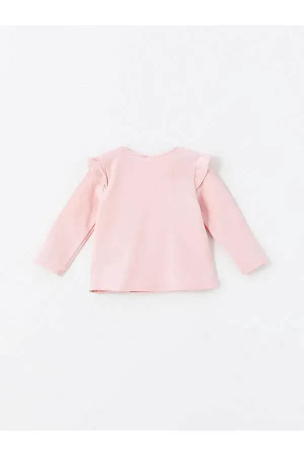 LCW baby Velosiped yoqali uzun yengli bosma qizaloqlar uchun bluzka va tayt 2 tadan iborat to'plam - 4