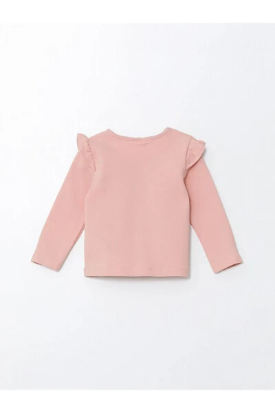 LCW baby Velosiped Yoqali Uzun Yengli Bosmali Qizaloq Bolalar Sviteri va Tayt 2'li - 4