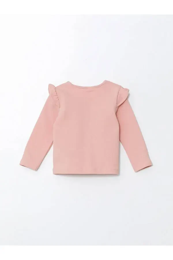 LCW baby Velosiped Yoqali Uzun Yengli Bosmali Qizaloq Bolalar Sviteri va Tayt 2'li - 4