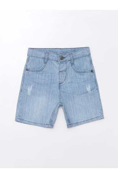 LCW Bebek Beli Lastiki Basic Erkek Bebek Jean Şort - 1