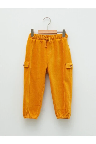 LCW baby Beli Lastikli Basic Kadife Erkek Bebek Eşofman Alt - LC WAIKIKI