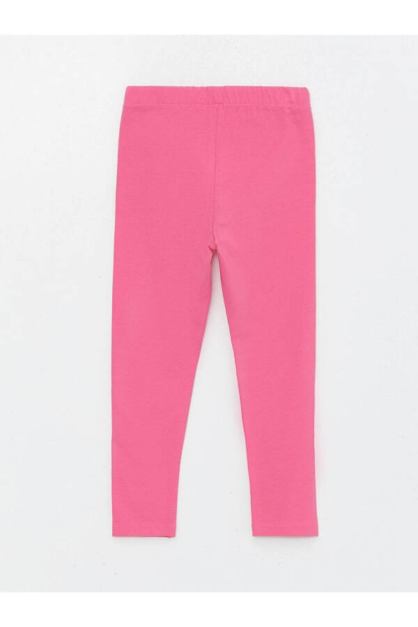 LCW baby Beli Lastikli Baskılı Kız Bebek Tayt - MID PINK - 4