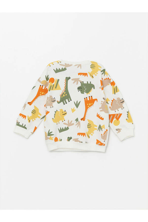 LCW Bisiklet Yaka Uzun Kollu Baskılı Erkek Bebek Sweatshirt - EkruBaskılı - 2