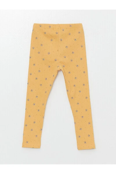 Lcwk Beli Lastikli Çiçekli Kız Bebek Tayt - 4