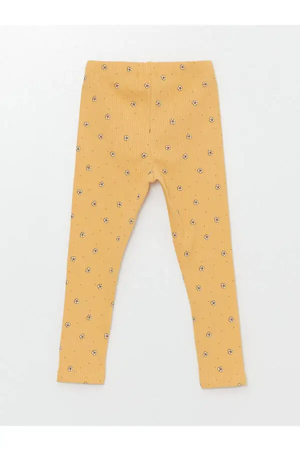 Lcwk Beli Lastikli Çiçekli Kız Bebek Tayt - 2