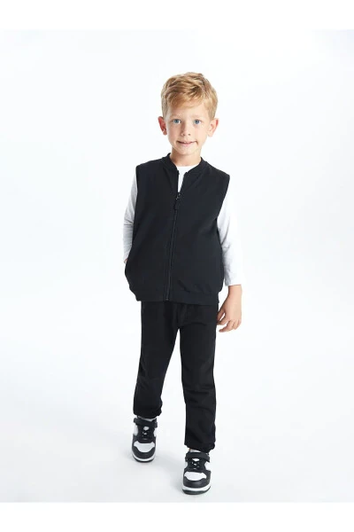 LCW Chaqaloqlar uchun kulrang melanjli bisiklet yoqali erkak chaqaloq jileti - LC WAIKIKI (1)