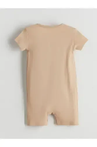 LCW ECO Bicycle Collar Cute Bear Printed Baby Boy Jumpsuit - LC WAIKIKI (1)