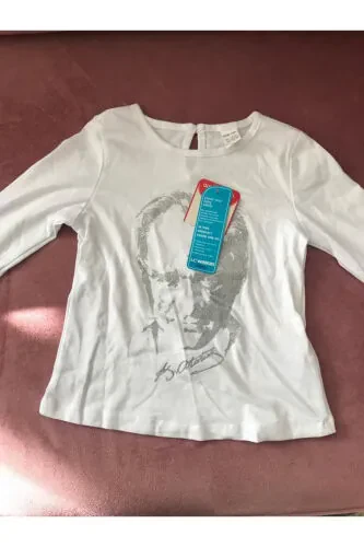 LCW ECO Crew Neck Long Sleeve Atatürk Print Baby Girl T-Shirt - LC WAIKIKI