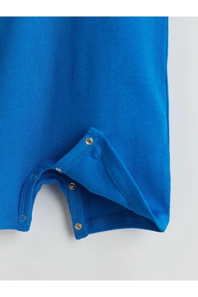 LCW ECO Mavi Bisiklet Yaka Baskılı Erkek Bebek Tulum - 4