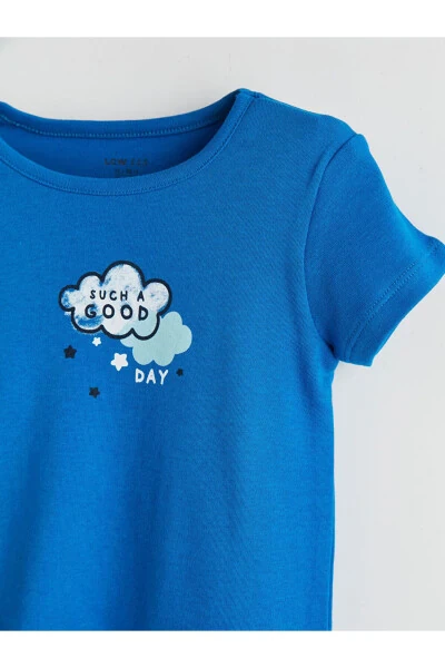 LCW ECO Moviy Velosiped Yoqali Bosmali Erkak Chaqaloq Tulum - 3