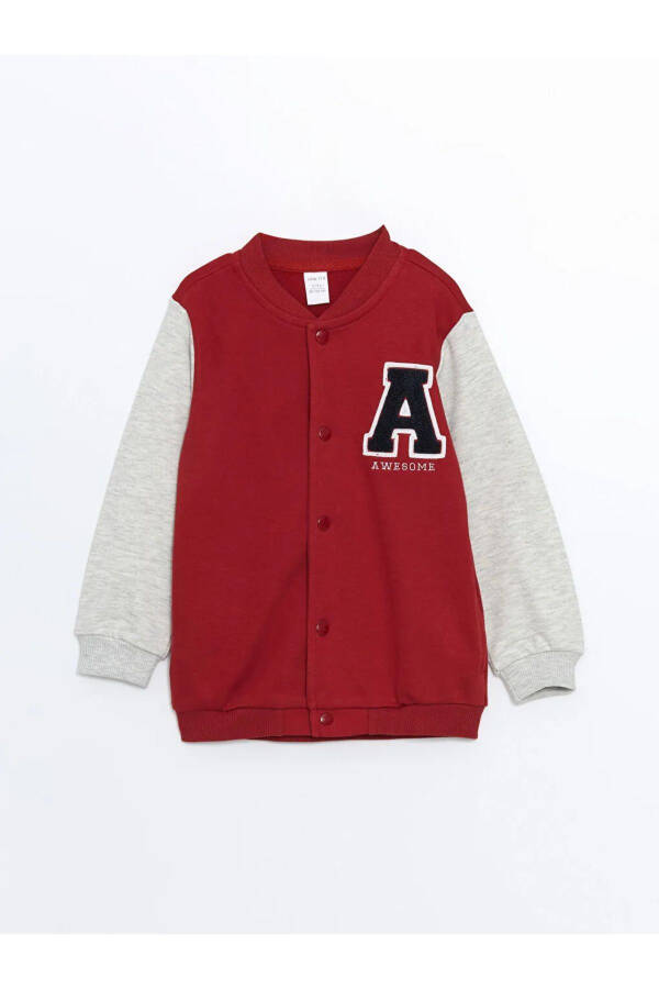 LCW ECO Red Embroidered Baby College Jacket - 4