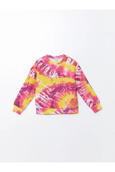 LCW ECO Yellow Printed Bicycle Collar Printed Long Sleeve Girls' Sweatshirt - 1