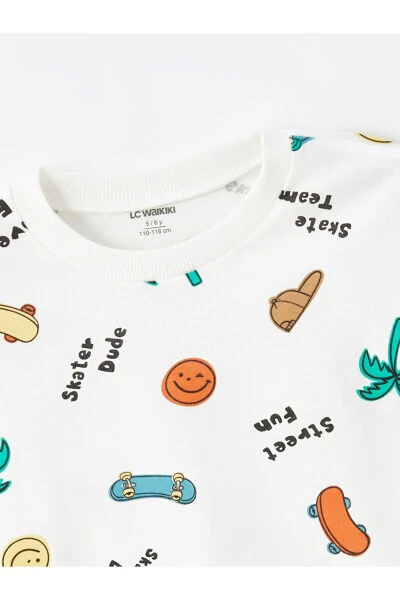 LCW Bisiklet Yaka Kısa Kollu Baskılı Erkek Bebek T - 6