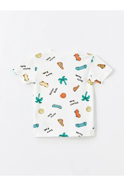 LCW Bisiklet Yaka Kısa Kollu Baskılı Erkek Bebek T - 7