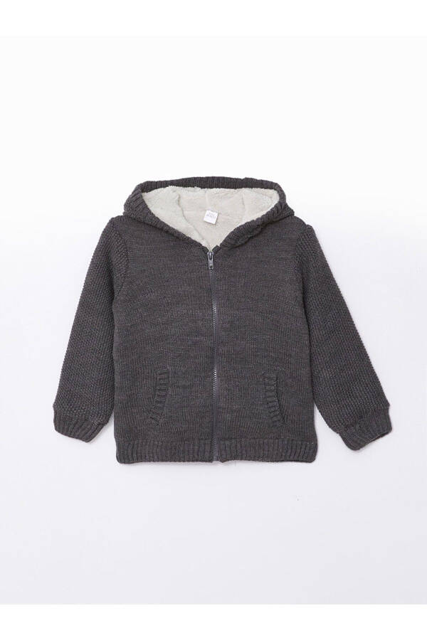 Lcw Hooded Knit Cardigan for Baby Boys - 1