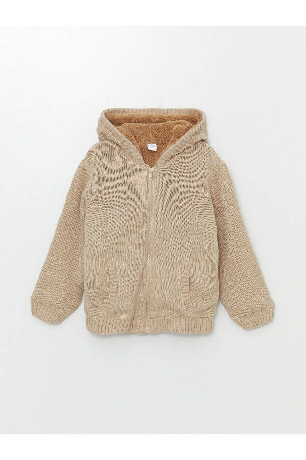 Lcw Hooded Knit Sweater for Baby Boys - 1