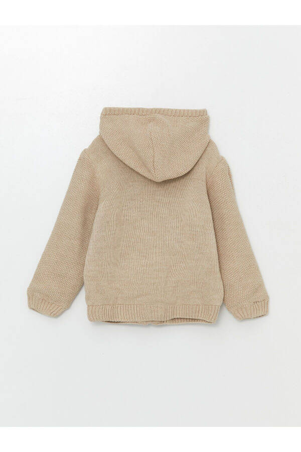 Lcw Hooded Knit Sweater for Baby Boys - 2