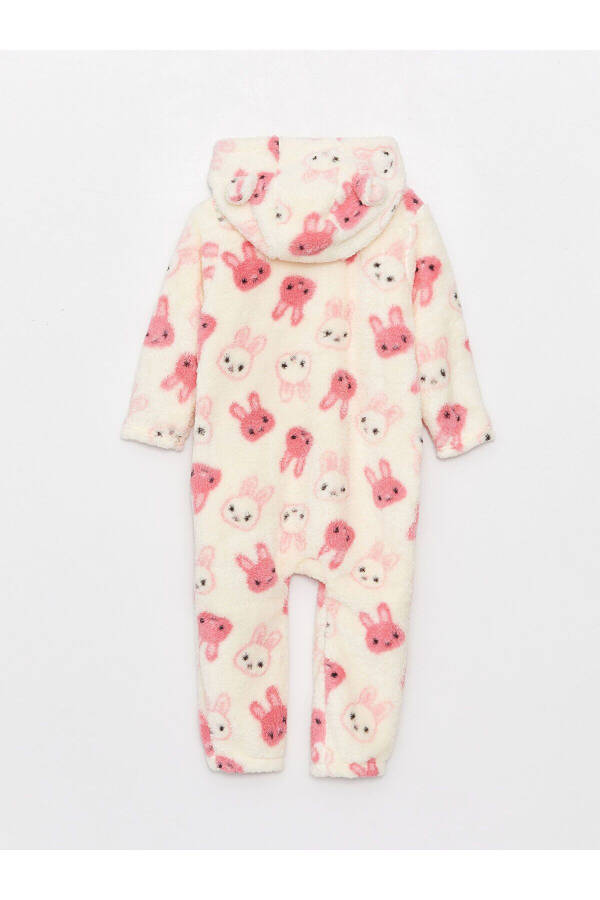 LCW Hooded Long Sleeve Baby Girl Plush Jumpsuit - 2