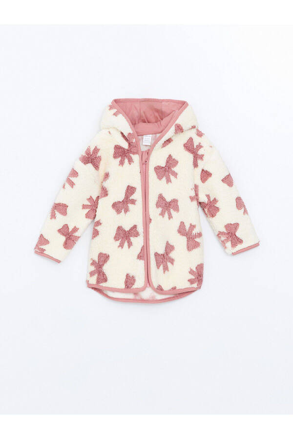 Lcw Hooded Patterned Baby Girl Cardigan - 1