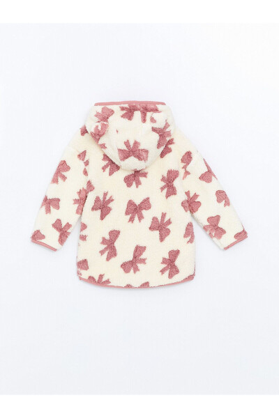 Lcw Hooded Patterned Baby Girl Cardigan - 3