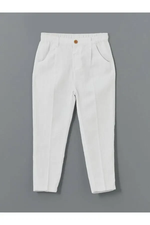 LCW Kids Basic Boys Shirt and Trousers 2-Piece Set - 4