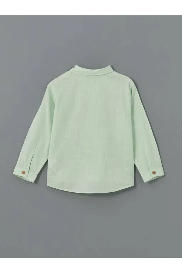 LCW Kids Basic Erkek Çocuk Gömlek ve Pantolon 2'li - 3