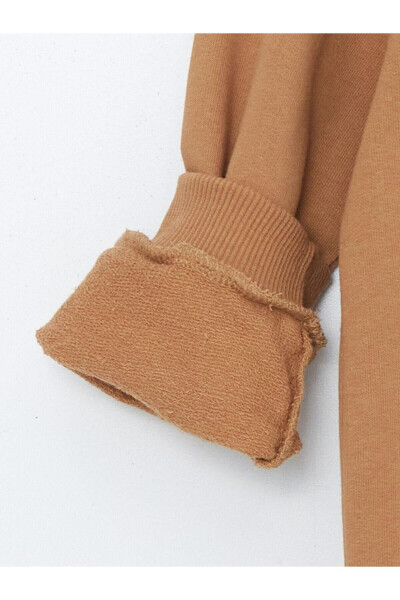 LCW Kids Bisiklet Yaka Uzun Kollu Baskılı Erkek Bebek Sweatshirt ve Eşofman Alt 2'li Takım - LIGHT BROWN - 6