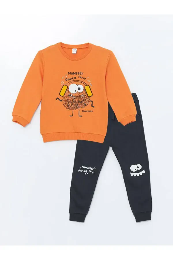 LCW Kids Bisiklet Yaka Uzun Kollu Erkek Bebek Swea - 1