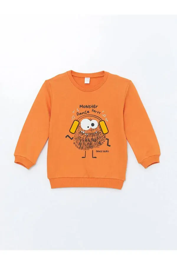 LCW Kids Bisiklet Yaka Uzun Kollu Erkek Bebek Swea - 2