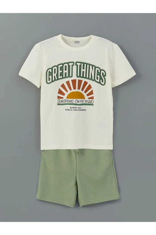 LCW Kids Crew Neck Boys' T-Shirt and Shorts - LC WAIKIKI