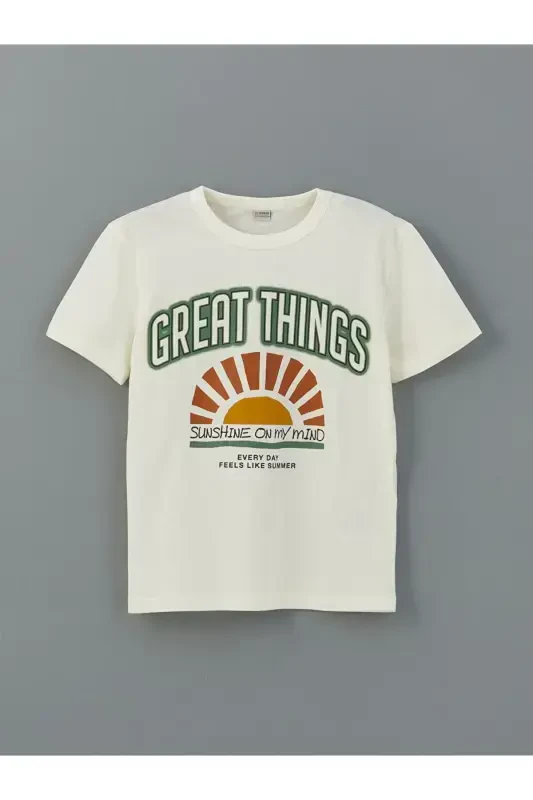 LCW Kids Crew Neck Boys' T-Shirt and Shorts - 2