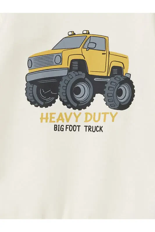 LCW Kids Crew Neck Long Sleeve Thick Printed Er - 2