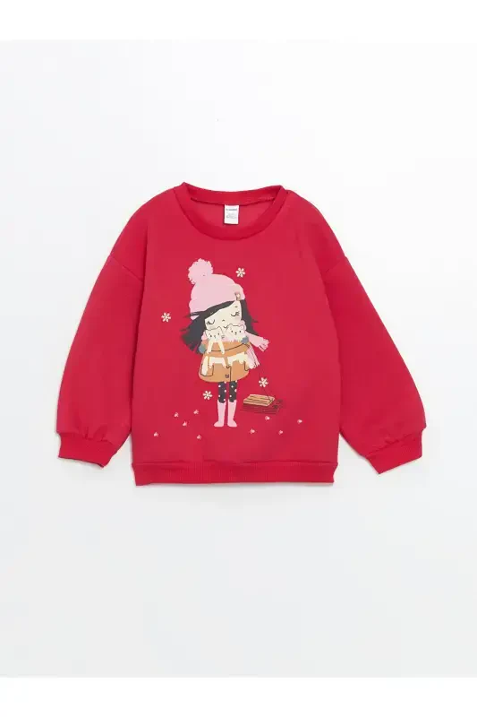 LCW Kids Fuchsiya Velosiped Yoqali Bosmali Qizlar Sweatshirt-fuchsiya - LC WAIKIKI