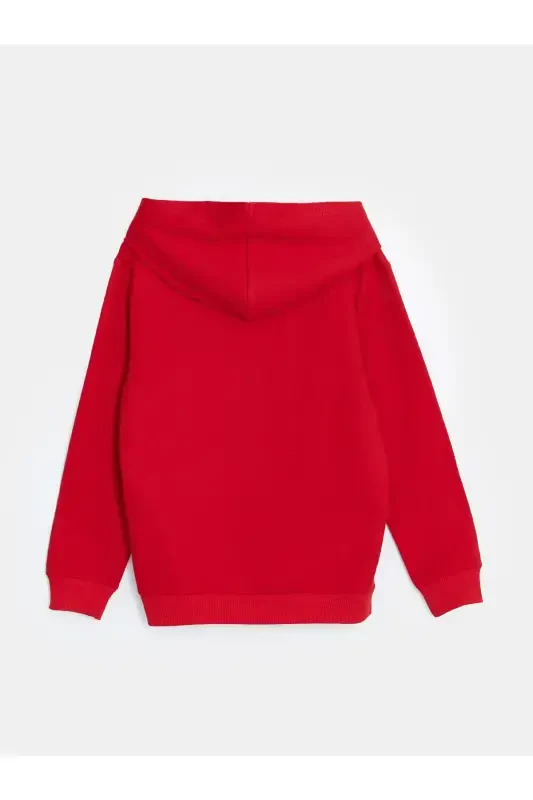 LCW Kids Hooded Sweatshirt with Atatürk Signature Print for Boys (W4) - 4